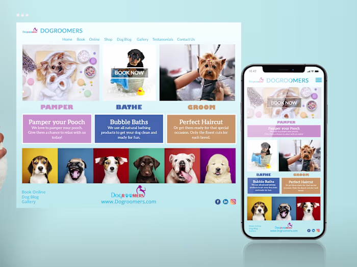 Hero Image Design for Website Builder Business