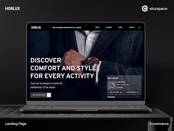 Luxury Watch eCommerce Landing Page Design & Framer Build
