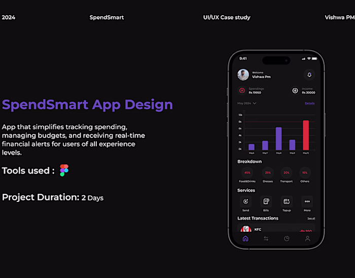 spendsmart app to track your spending :: Behance