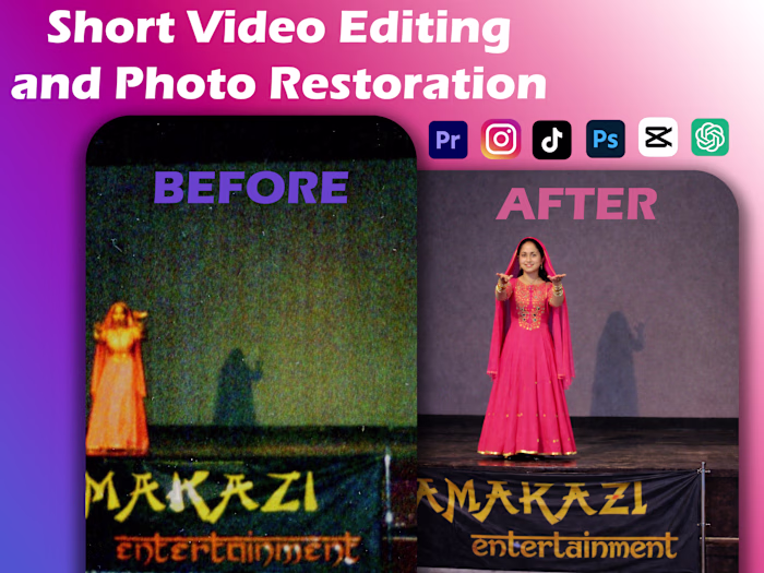 Short video Editing and Image Restoration