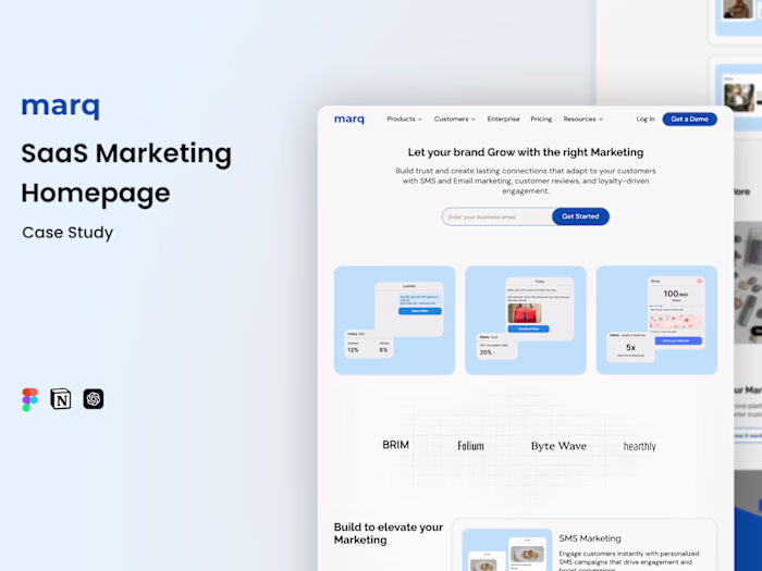 Marq - SaaS Marketing Website Homepage
