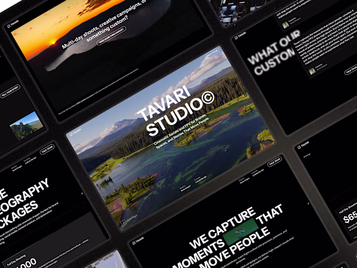 Cinematic Website Development for Tavari