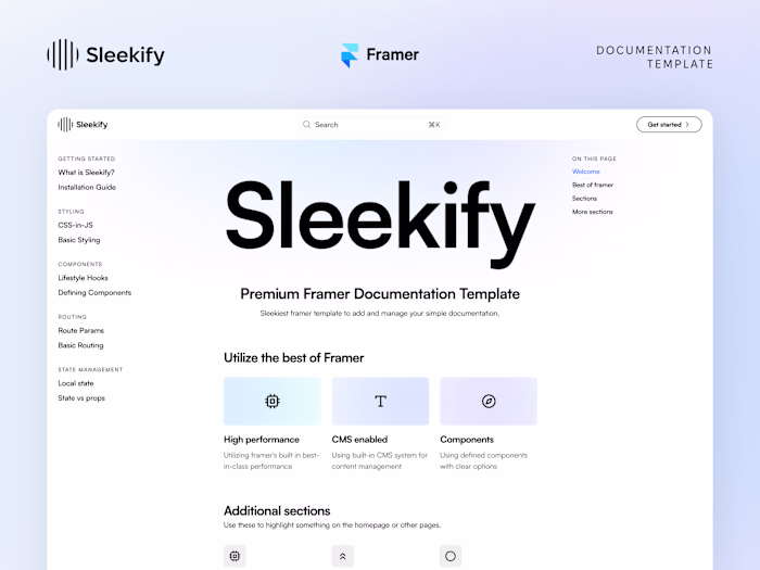 Sleekify – Framer Premium Template