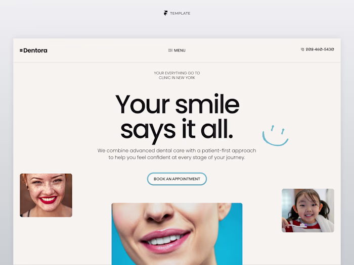Designed something for the dental space. Dentora — a clean, ...