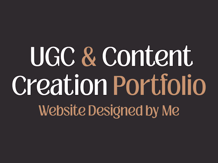 Gino Palacios – UGC Creator Portfolio (+ Website Design Sample)