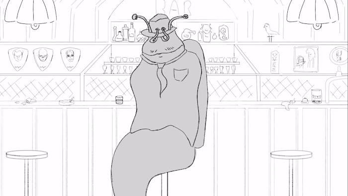 2D character animation shot