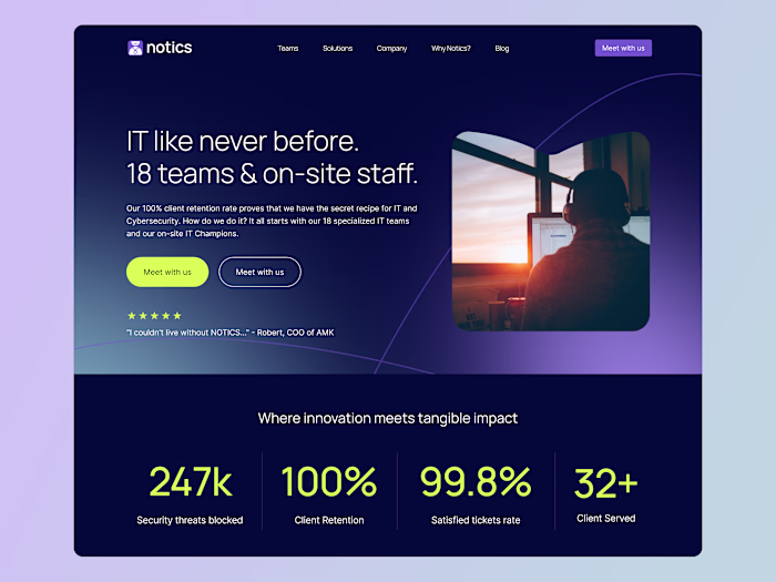Notics Webflow Website Development