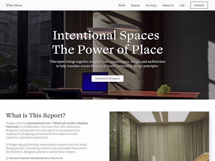 Outreach campaign page design.