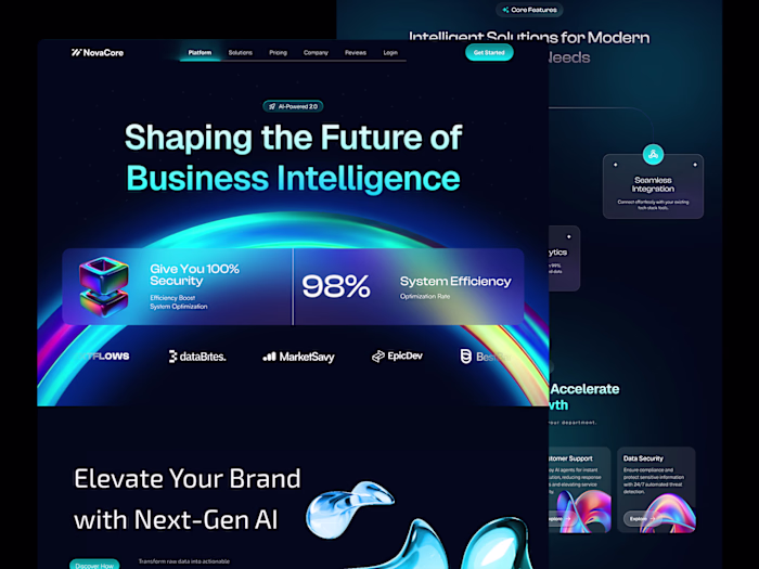 Elevating SaaS Conversion: NovaCore AI Platform Design 🚀 As...