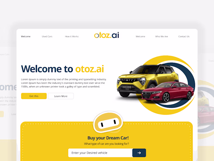 Complete Product Design for Otoz.AI