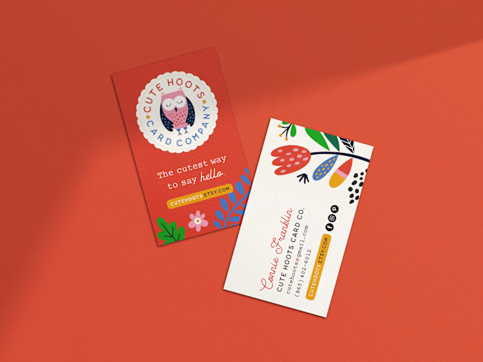 🦉Handmade Greeting Card Shop Branding