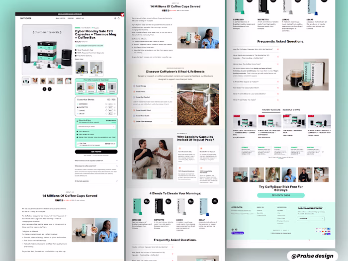  PDP Landing page designed on figma and  built on Replo.