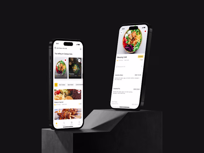 Campus Eats - Mobile App UX/UI Design with Figma