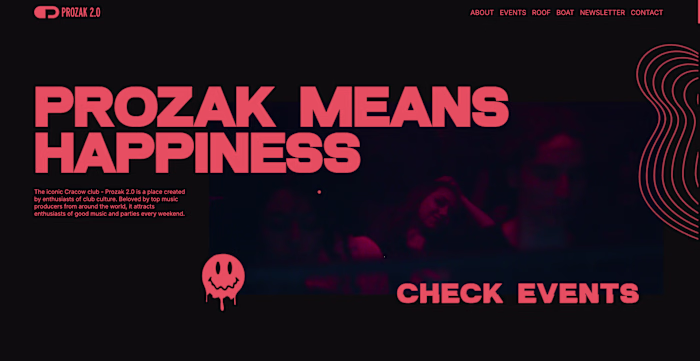 Prozak 2.0 Website for Kraków's