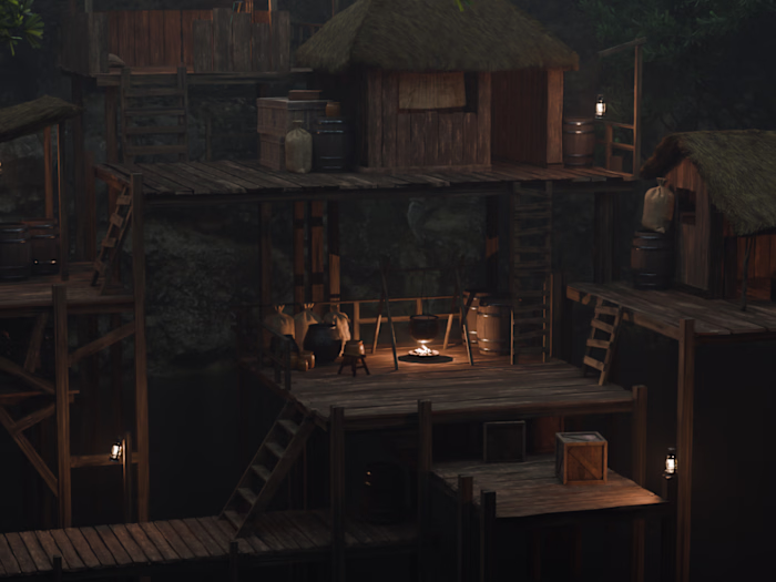 Fisherman Village /  Blender 3d / 3D Art - YouTube