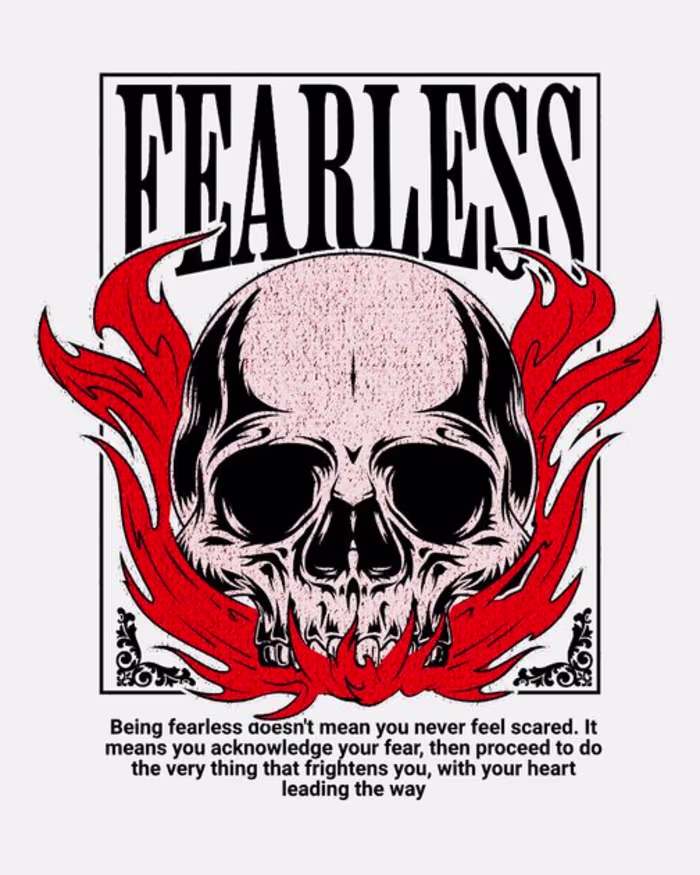 Fearless Street Wear T-Shirt Design Template