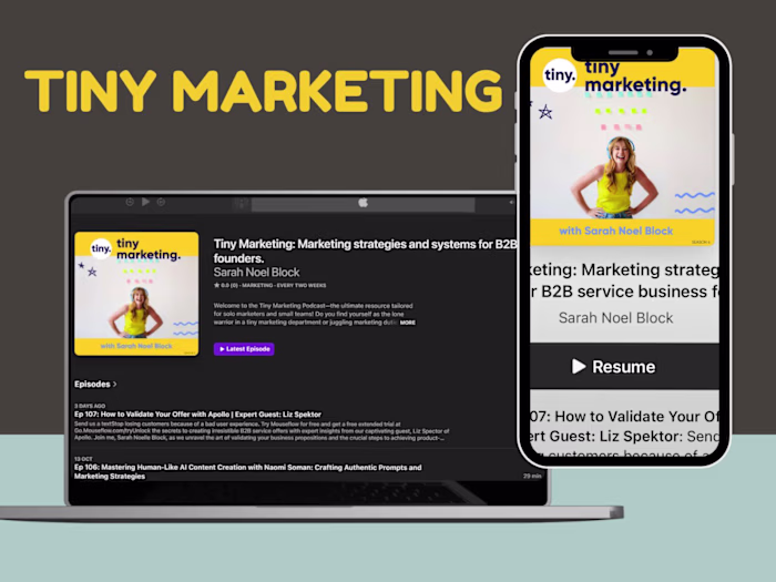 Podcast Editing & Management: Tiny Marketing podcast
