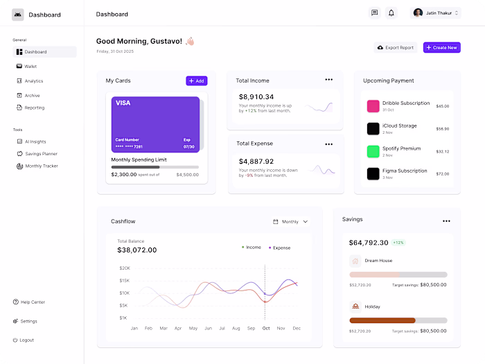 Fintech dashboards demand clarity, trust, and restraint.