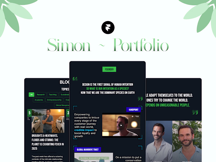 Portfolio Website for Simon in Framer