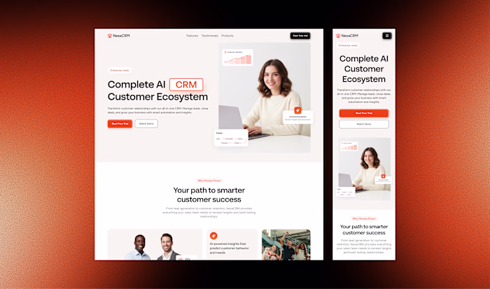CRM Landing Page Design