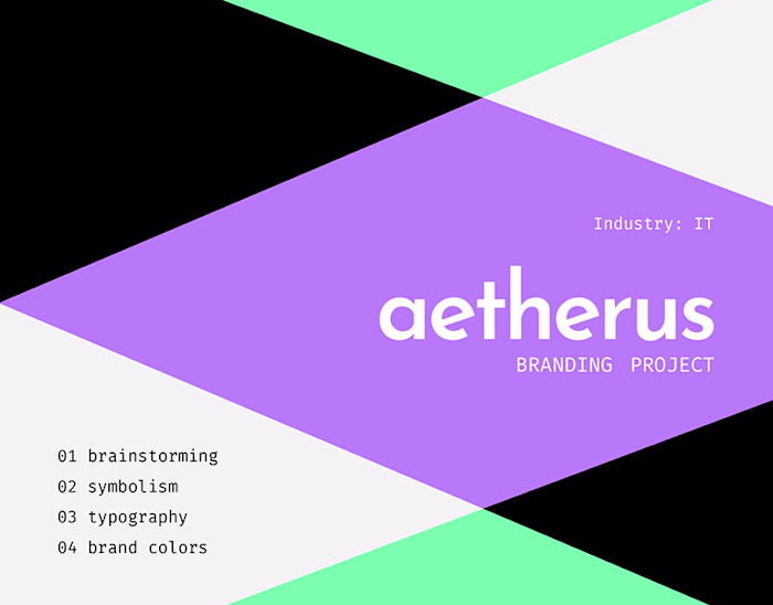 Aetherus - IT startup brand identity