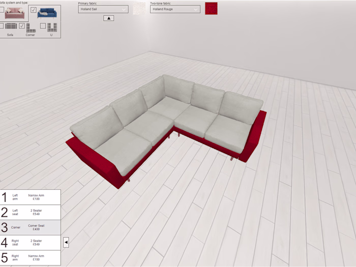 Web 3D Sofa Builder