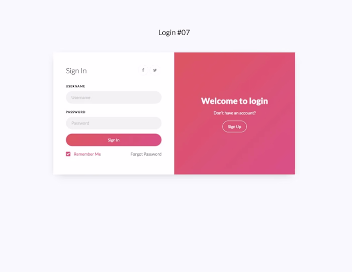 Developed Login systems for website