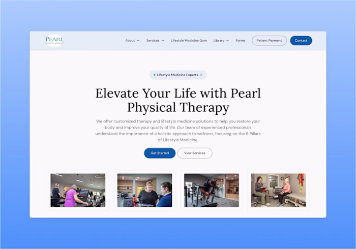 Pearl Physical Therapy - Design & Webflow Development