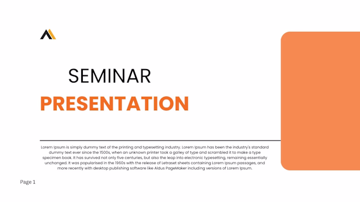 Designed a modern, minimal seminar