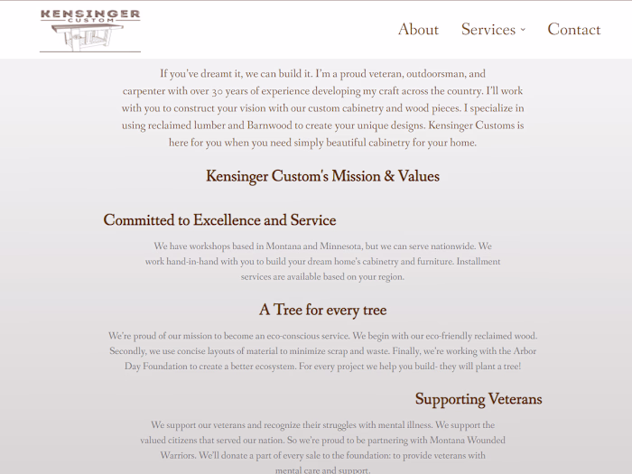 About Page- Kensinger Custom - Custom cabinets and woodworking