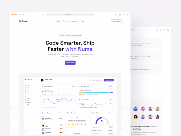 NUMA Template Development