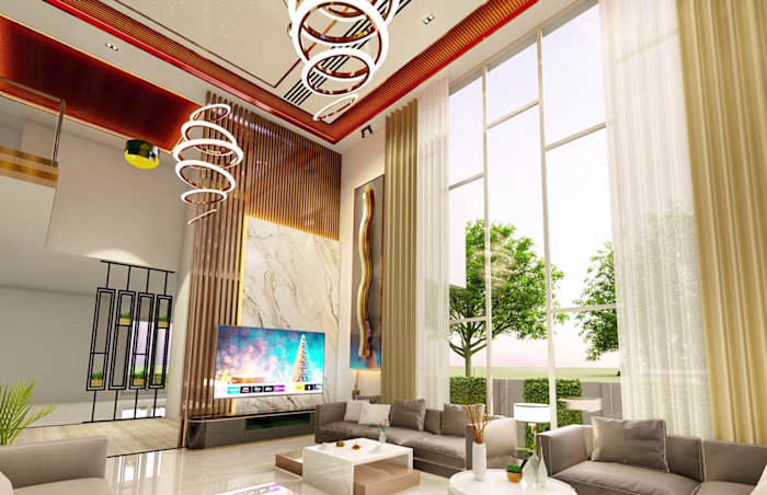 Luxury Penthouse 3D Rendering