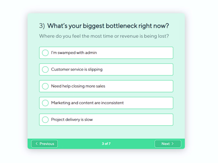 Interactive Quiz Funnel Design and Development