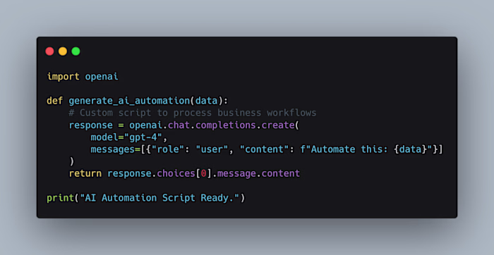 Custom AI Automation Script (Concept)