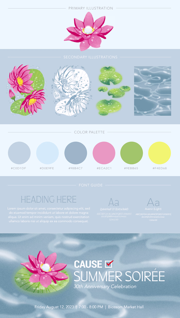 CAUSE Summer Soirée Event Identity