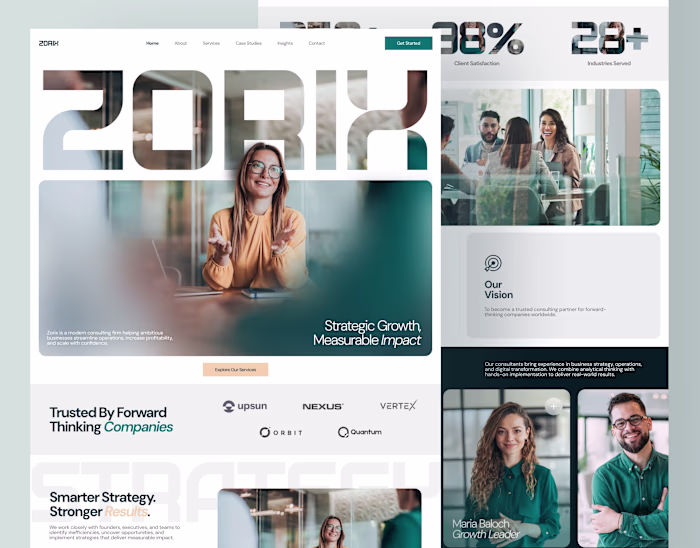 Zorix - Consulting Website Design, website ui ux