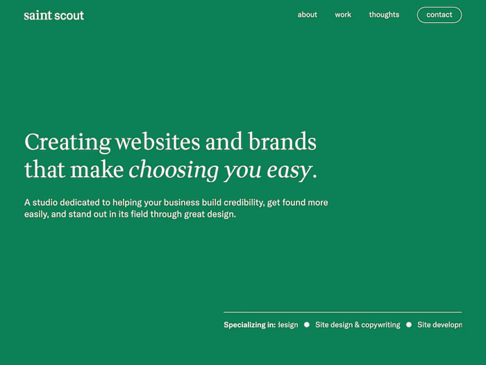 Webflow Development for Saint Scout