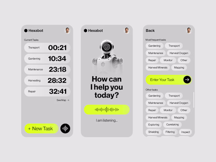 Hexabot, Voice-Controlled UI for Mars Operations
