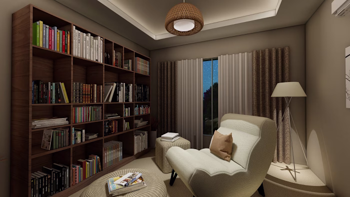 Cozy Study room Interior Design :: Behance