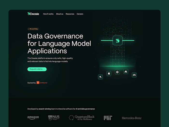 Deasie(YC S23) Website 