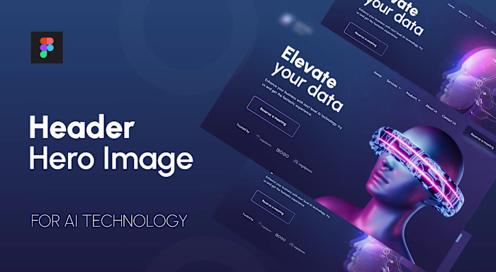 Artificial Intelligence Website Header Design, Banner