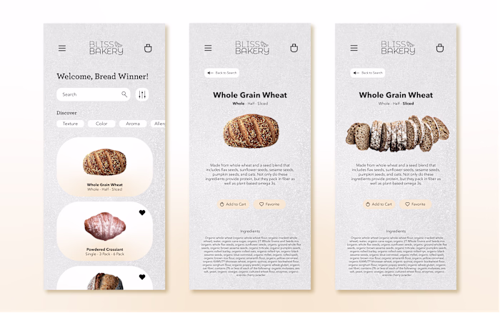 [UX Design] Bliss Bakery