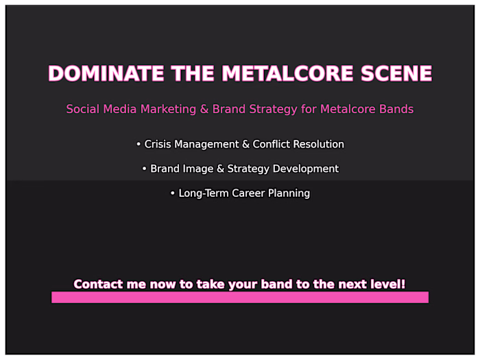 Metalcore Band Growth Strategy (Conceptual)