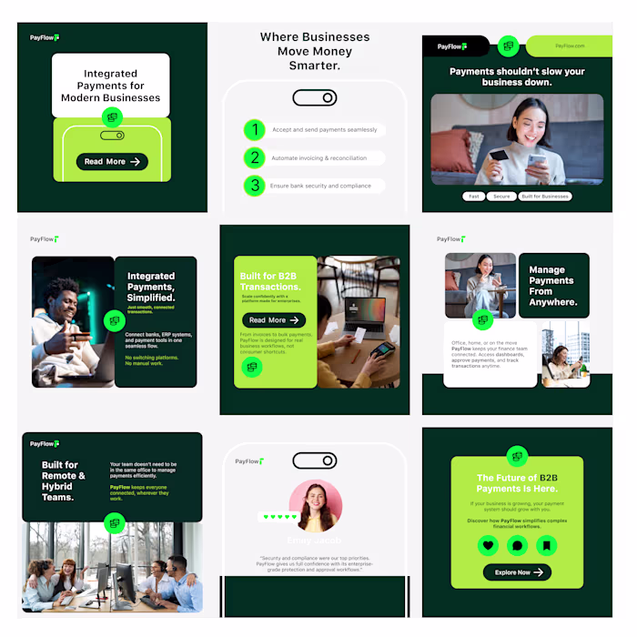 fintech social post and animated