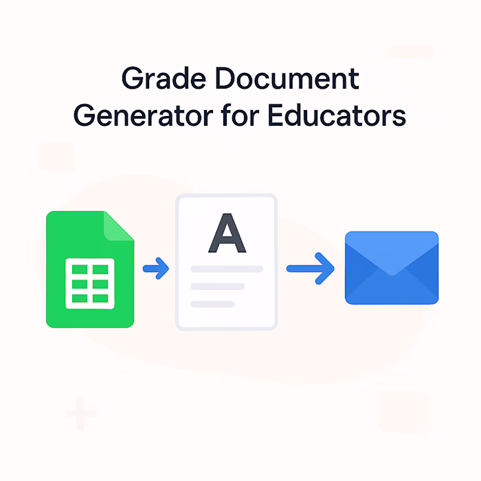 Grade Document Generator for Educators