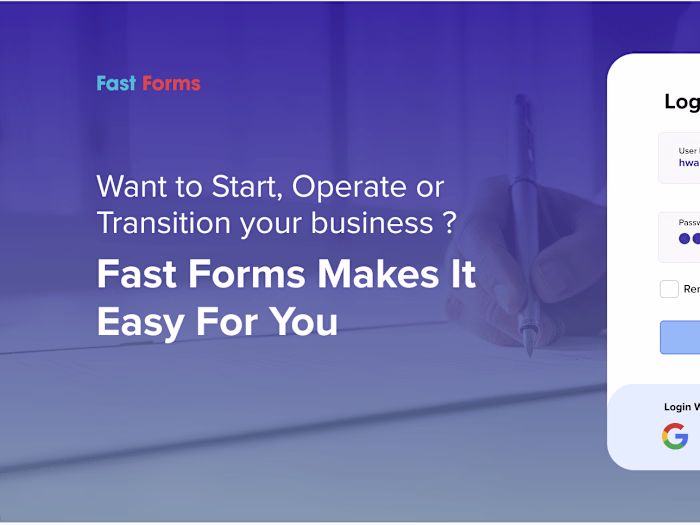 Business Transition Web Application User Experience Design

