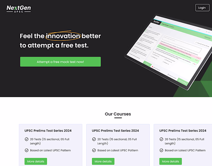 NextGenUPSC website design : Behance