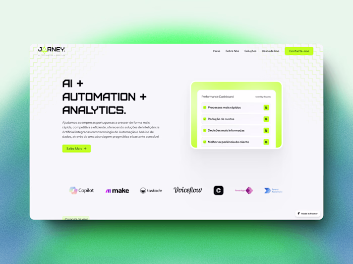 JarneyAI: Design + Framer Development