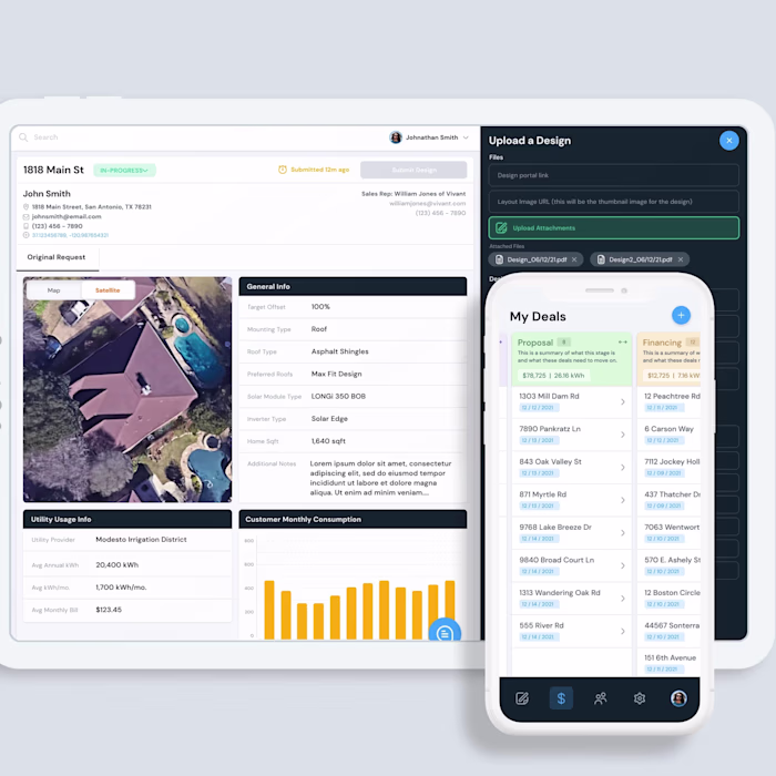 Unified Solar Platform Design for Enerflo