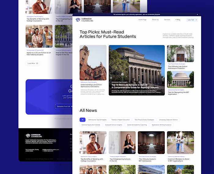 Webflow development for Corredor Counselors